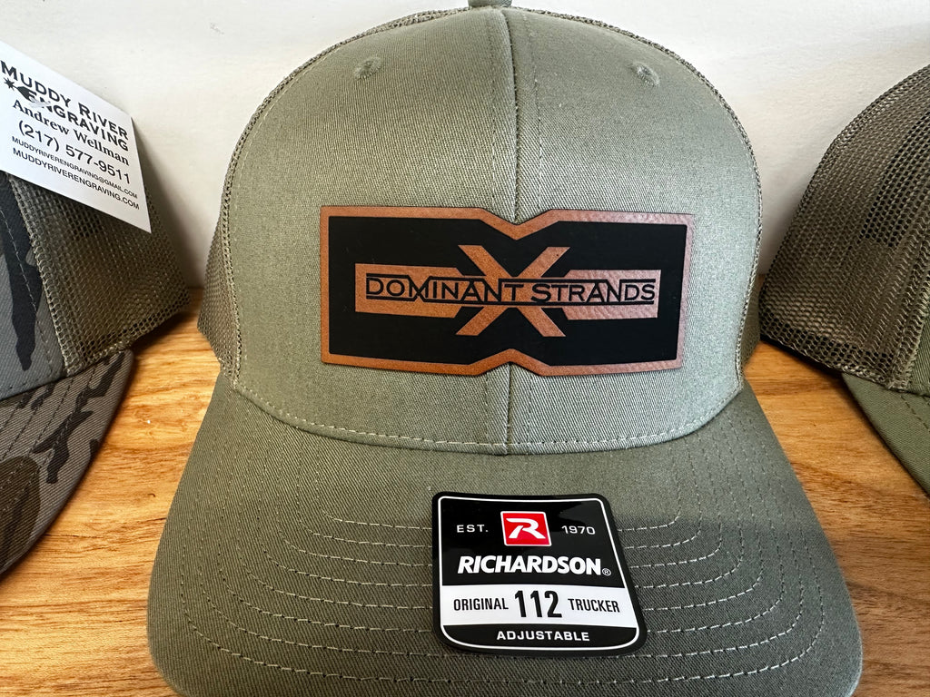 Dominant Strands Logo Leather Patch Hats